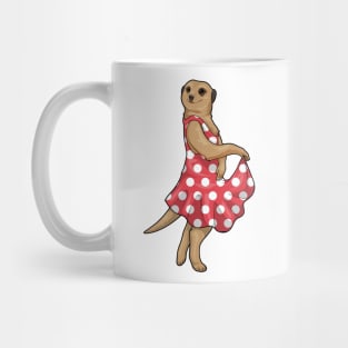 Meerkat Polka Dots Dress Mug